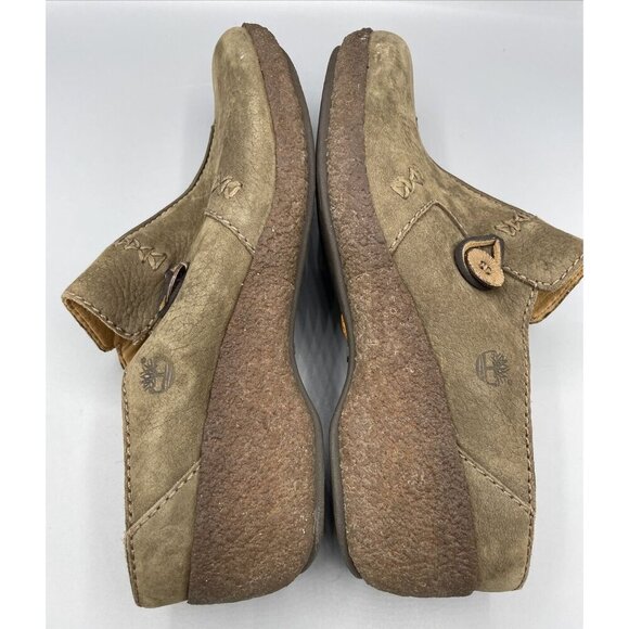 Timberland Comforia System Leather Mules Womens 10 M Slip On Comfort wedge - Picture 5 of 7